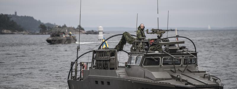 Amfibiestyrkor i samband med Aurora 17 Foto: Försvarsmakten