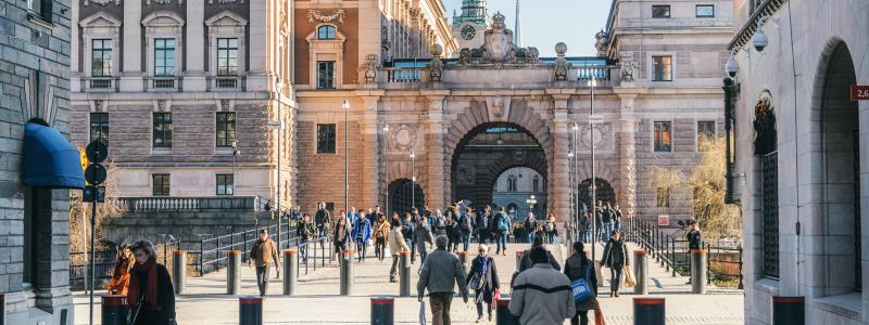 Stockholm, drottninggatan, Sveriges Riksdag Foto: Istock