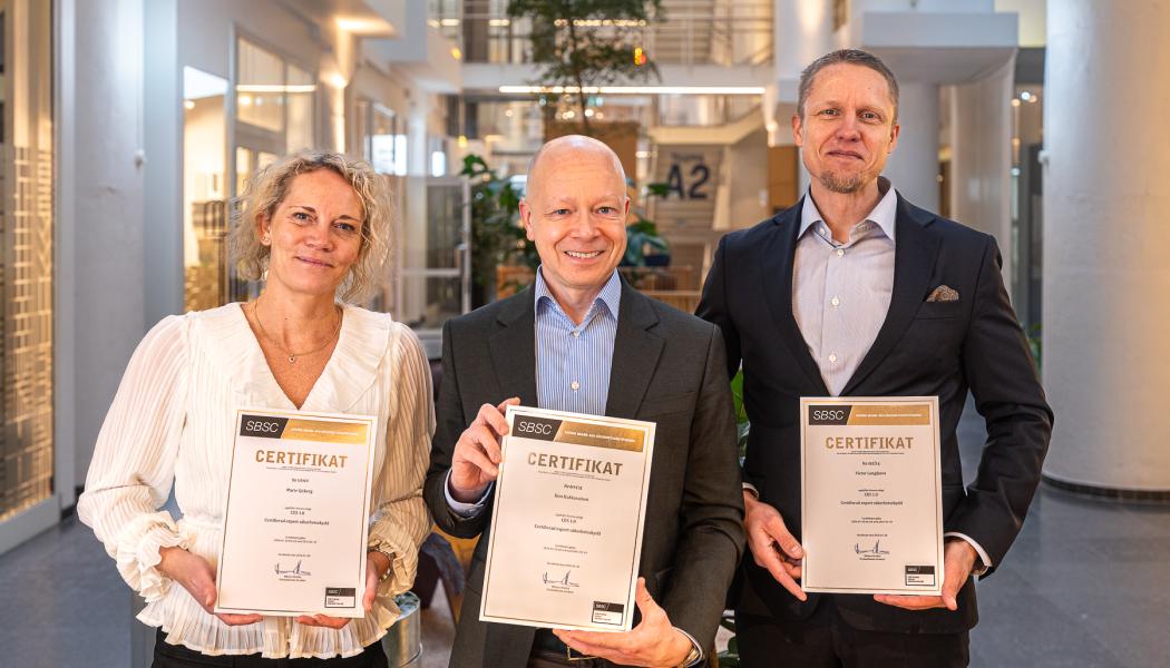 Certifierad Expert Säkerhetsskydd är en oberoende tredjepartscertifiering som verifierar kompetens och erfarenhet hos yrkesroller som arbetar med säkerhetsskydd. Foto: Anders Modin