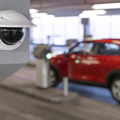 Kamera i parkeringshus. Pressbild: Securitas